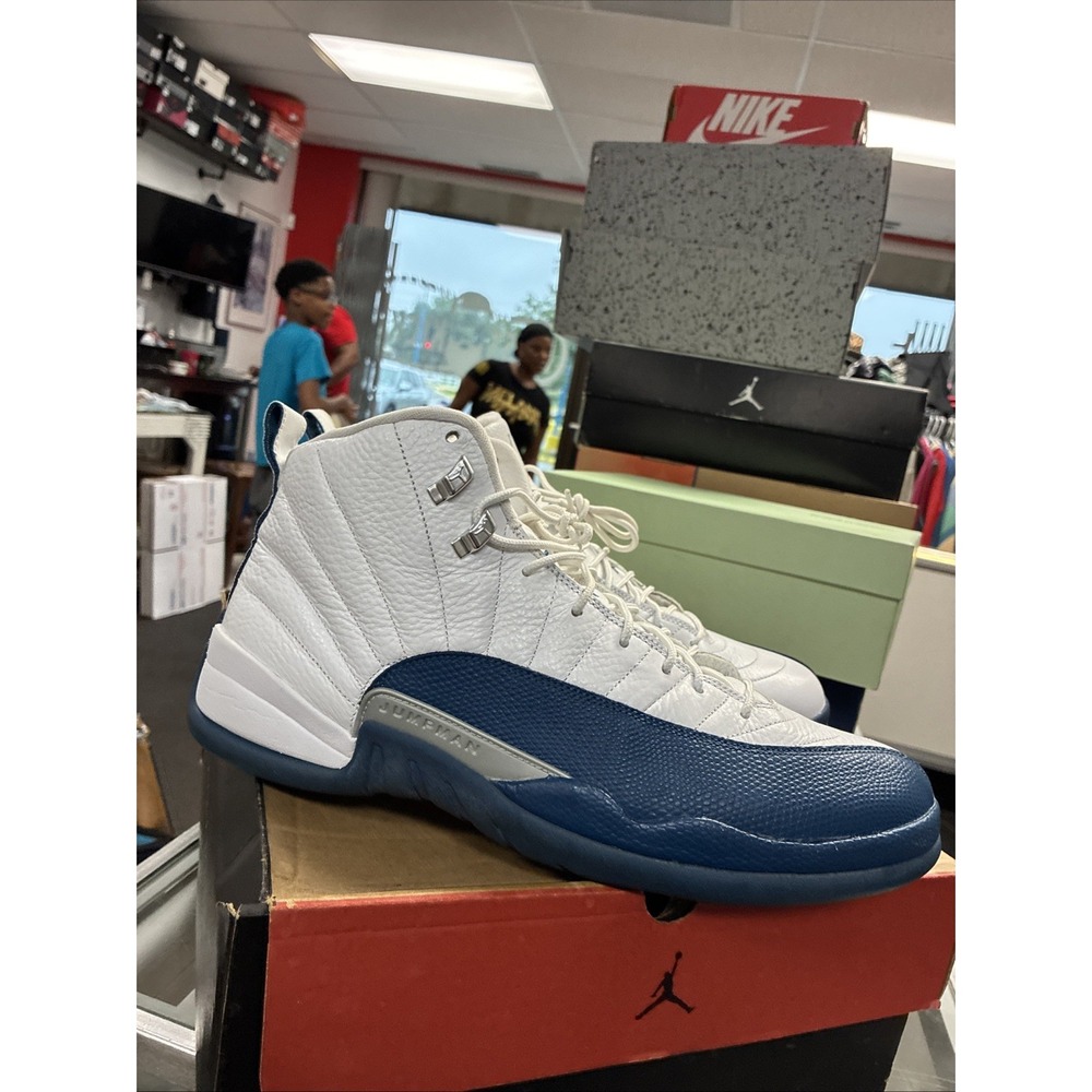 Nike Air Jordan 12 Retro French Blue 2016 130690-113 Sz 14 Blue White Silver XII